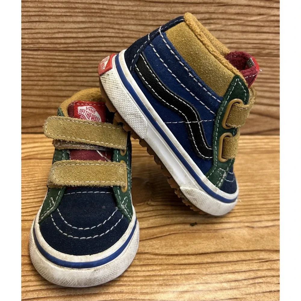 VANS Sk8 Mid Reissue V‎ MTE-1 Baby Boots Sneakers Brown Multi Color Size 4